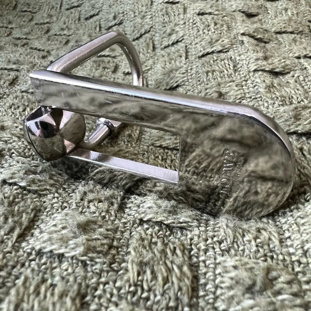 Loewe silver tone Anagram keychain